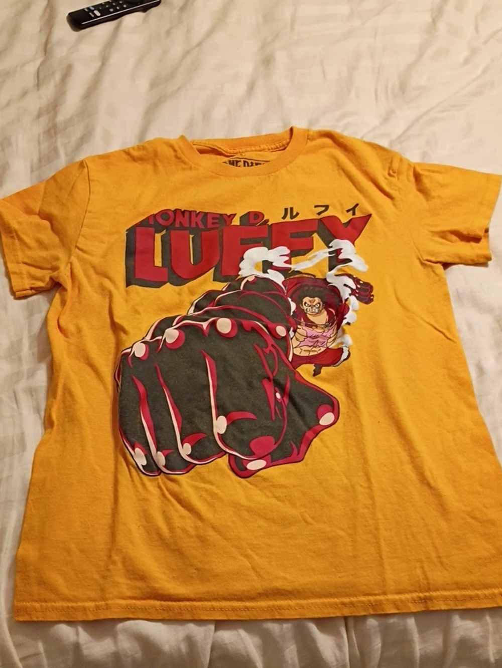 Ripple Junction Yellow Men's Monkey D. Luffy Graphic Tee